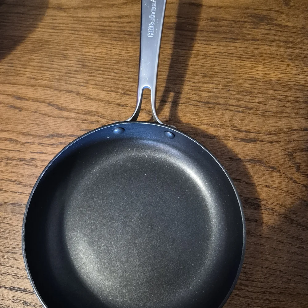 KitchenAid Black Nonstick Frypan with Stainless Steel Handle